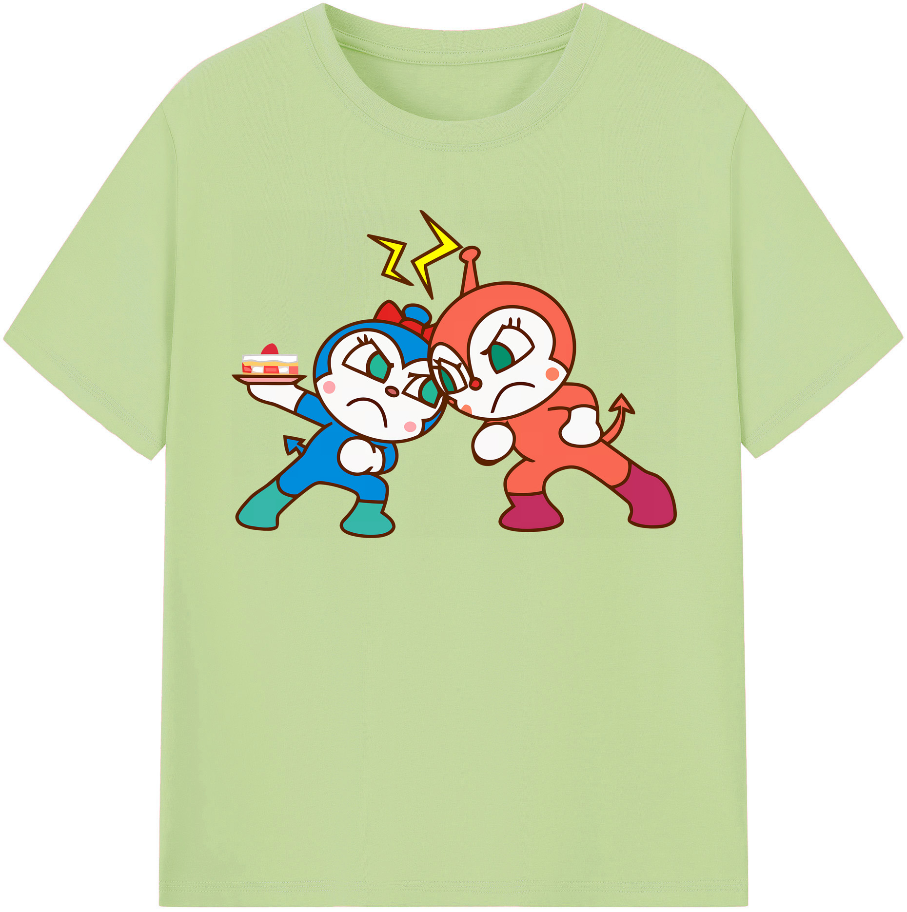 （画像用） アンパンマン Anpanman 綿100％半袖Tシャツ（フロントプリント）
